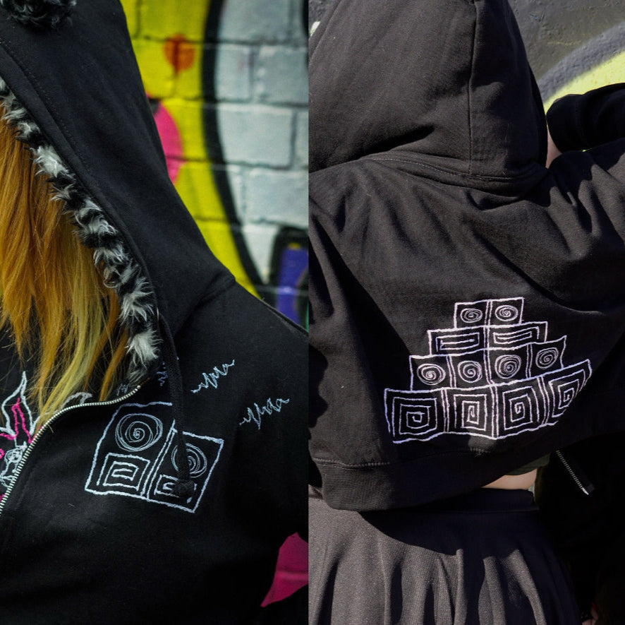 Sound System Cropped Zip Up