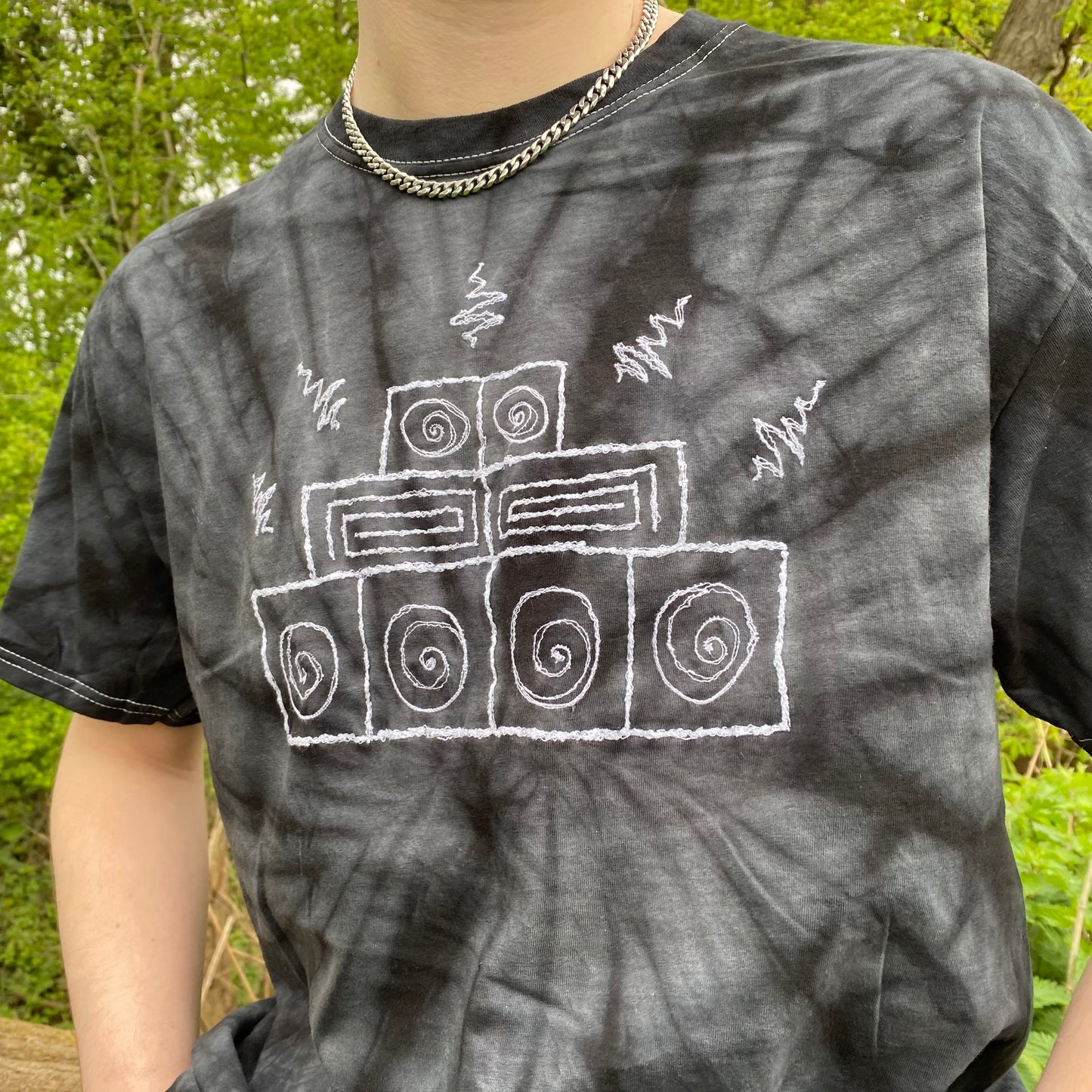 Grey Tie Dye Sound System T-Shirt