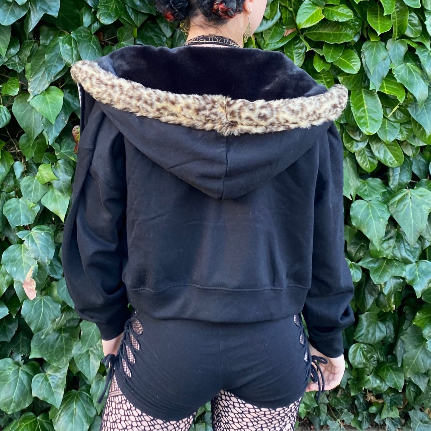 Faux Fur / Fleece Cropped Zip Up (With Or Without Cat Ears/Horns)