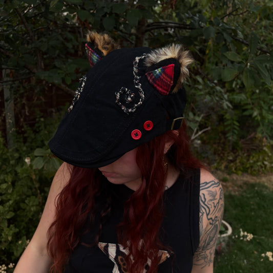 Leopard Swirl Flat Cap