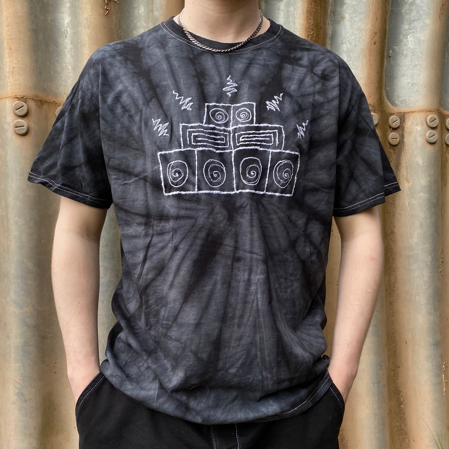 Grey Tie Dye Sound System T-Shirt