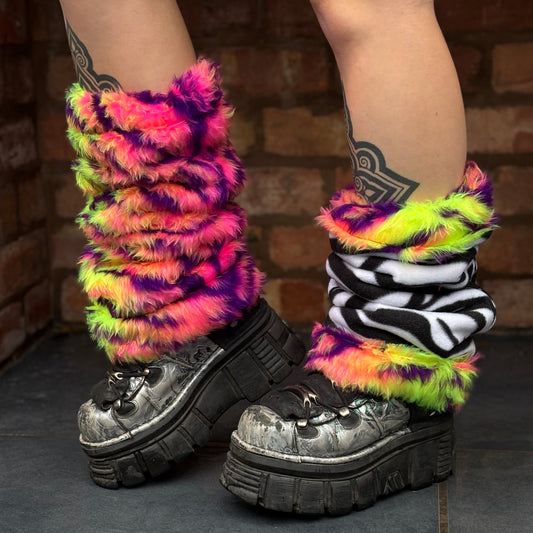 Custom Reversible Faux Fur Leg Warmers