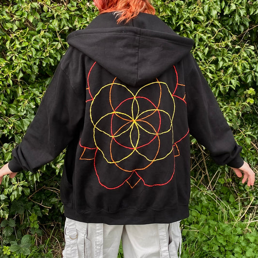 Seed Of Life Mandala Hoodie or Zip Up