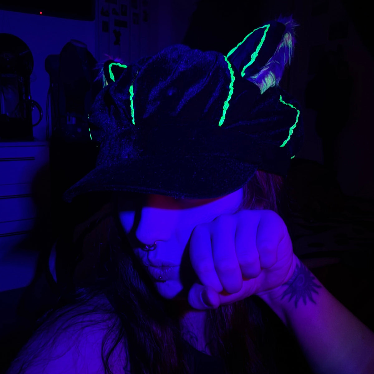 Radioactive Kitty Baker Boy Hat